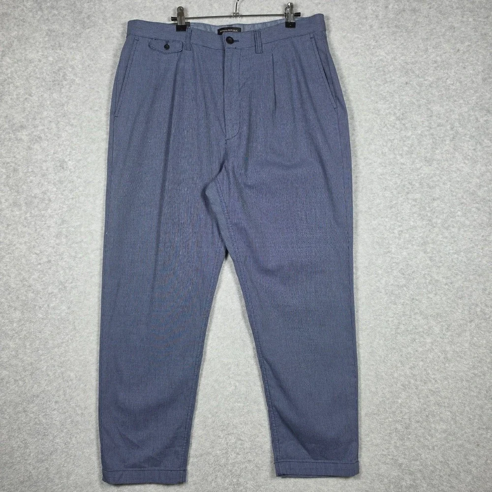 Banana Republic Pants Mens Size 35x32 Relaxed Tapered Fit Ankle Length Knit NEW
